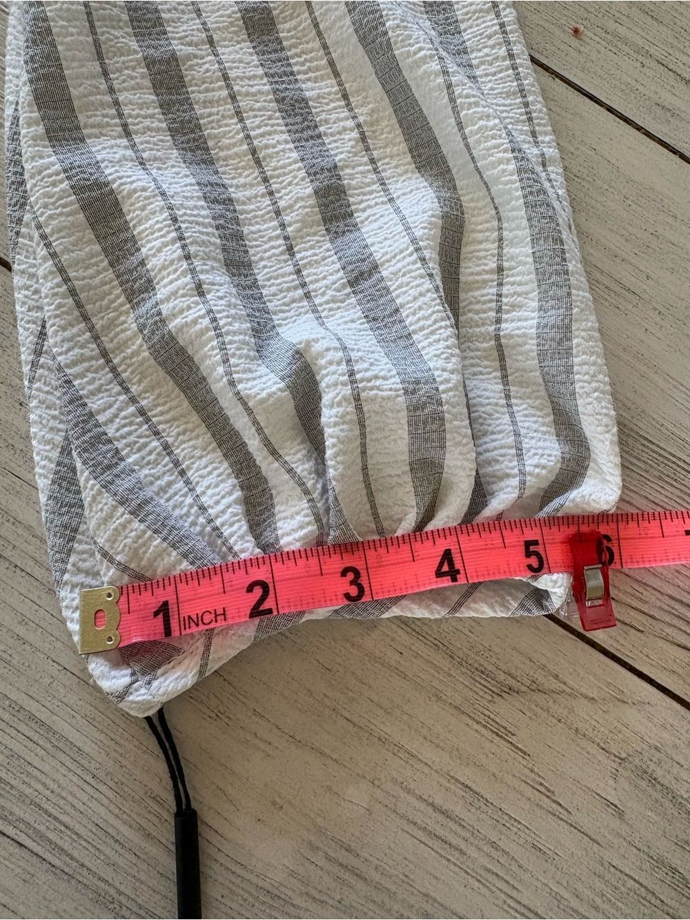 NWT Calvin Klein Gray White Striped Wrap Dress | Size 10 - Picture 11 of 12